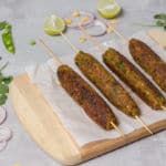 corn and peas seekh kebab