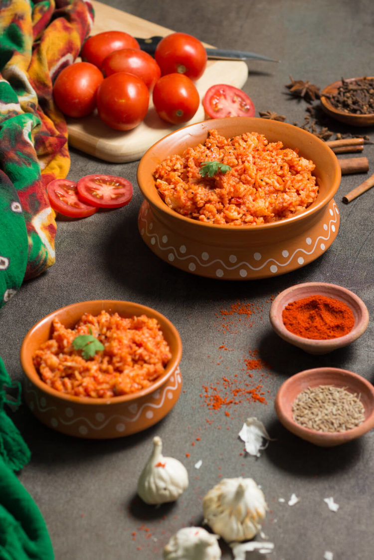 South Indian Tomato Rice Recipe - Ready In 5 Minutes - Indian